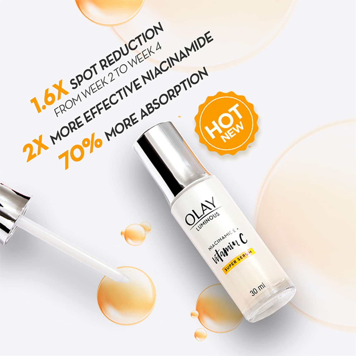 Olay - Vitamin C Face Serum with Niacinamide l Even Glow & Smooth Texture b (30mL)