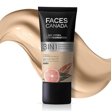 Faces - All Day Hydra Matte Foundation|3-In-1 Foundation+Moisturizer Cream+Spf 30