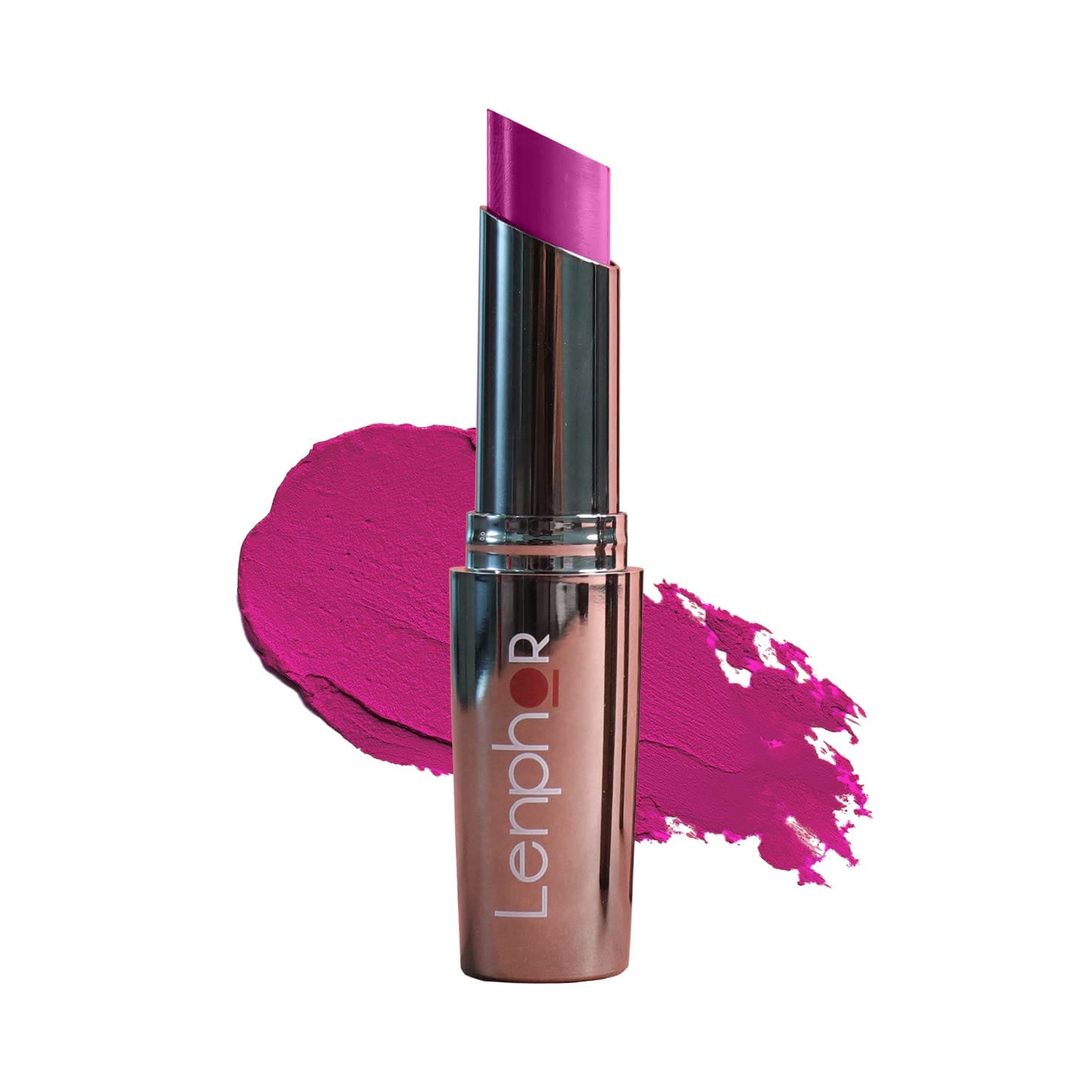 Lenphor - Treasure Matte Lipstick, Long Lasting Lipstick for Professional Cosmetics for Women & Girls, Creamy Soft Lip Stick, Moisturizer Lip Gloss, Almond Coffee (3g)