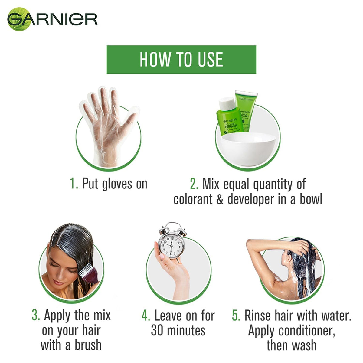 Garnier, Hair Colouring Creme, Long-lasting Colour, Smoothness & Shine, Color Naturals Men, Shade: 1 Natural Black, 30ml + 30g SHADE 1 NATURAL BLACK