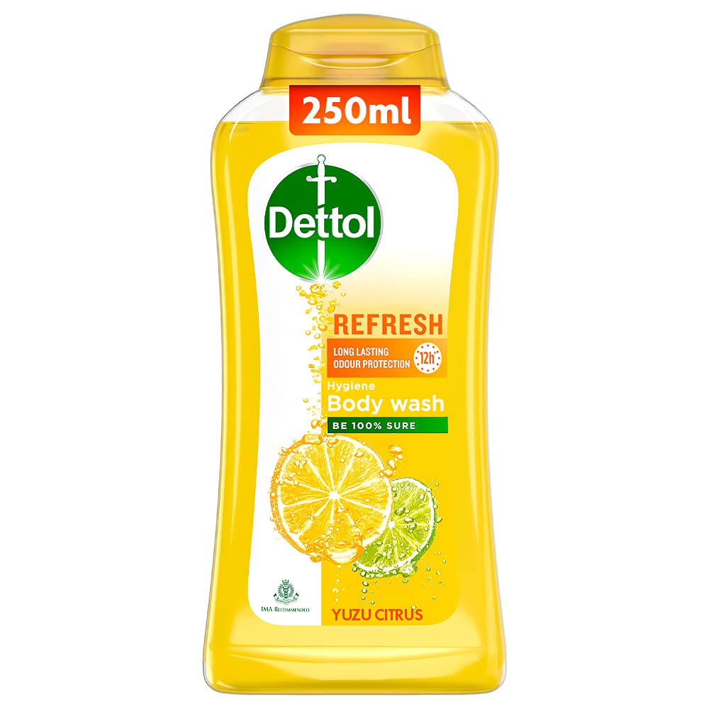 Dettol Body Wash and Shower Gel | Lime Fresh | For Women and Men | 250ml (8.45 fl oz)