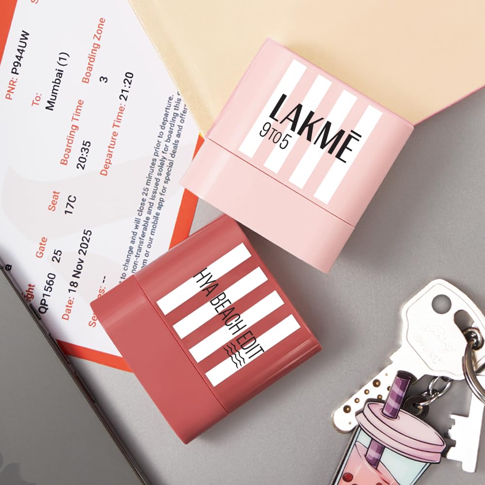 Lakme 9to5 Hya Beach Edit SPF Blush Sunset Rose, Creamy Texture, Travel-friendly, 8.6g