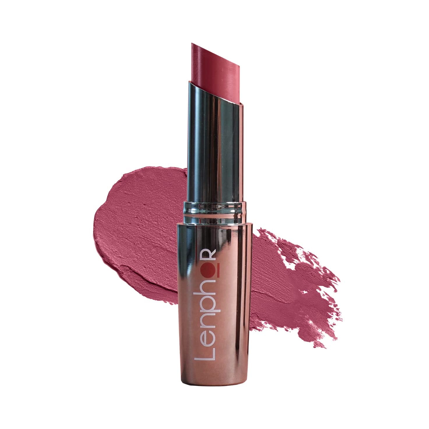Lenphor - Treasure Matte Lipstick, Long Lasting Lipstick for Professional Cosmetics for Women & Girls, Creamy Soft Lip Stick, Moisturizer Lip Gloss, Almond Coffee (3g)
