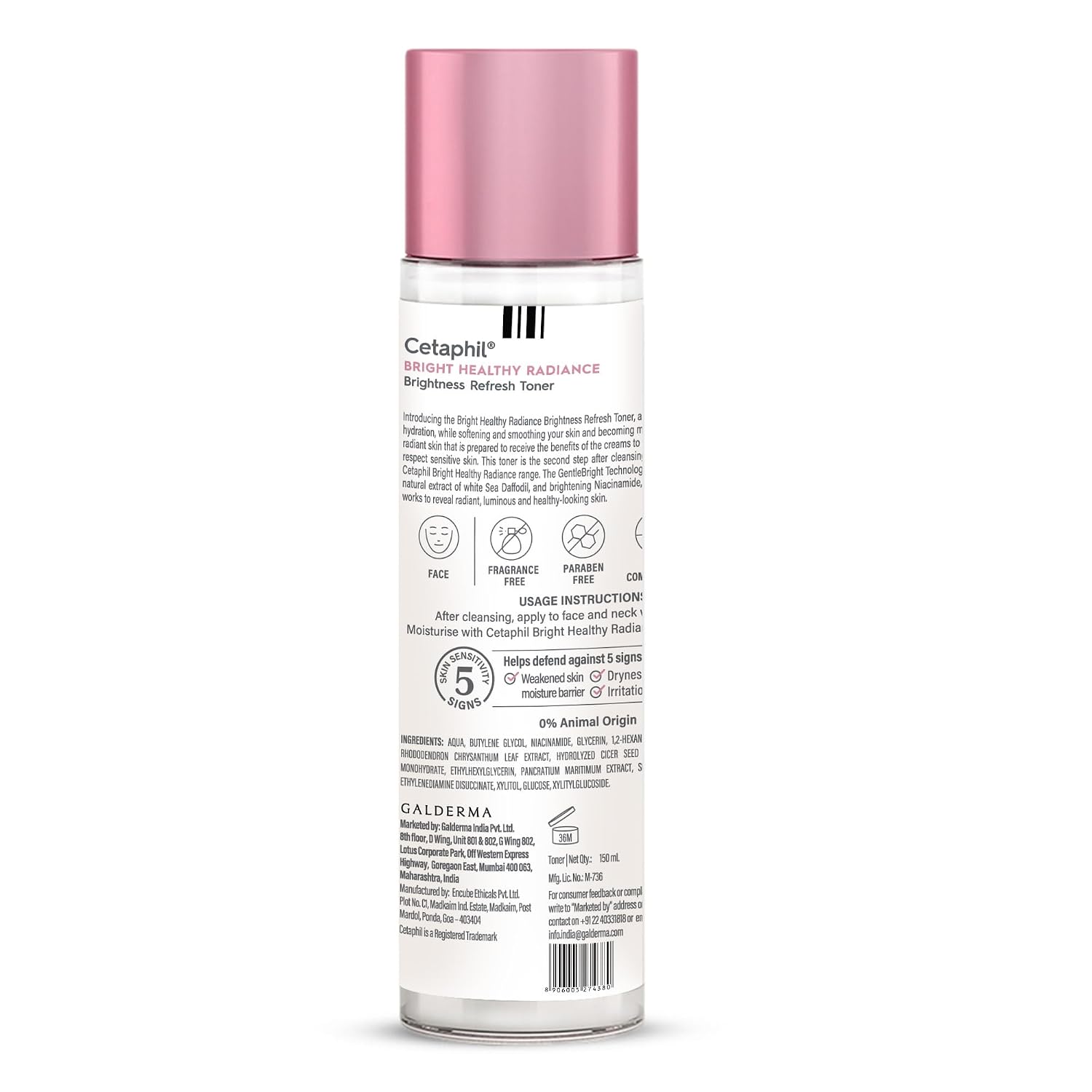 Cetaphil Bright Healthy Radiance Refresh Toner 150ml – Brightening & Radiance Refreshing Facial Toner with GentleBright Technology, Niacinamide & Sea Daffodil Extract, Hydrating & Skin-Tone Even Formula for Sensitive Skin, Daily Use