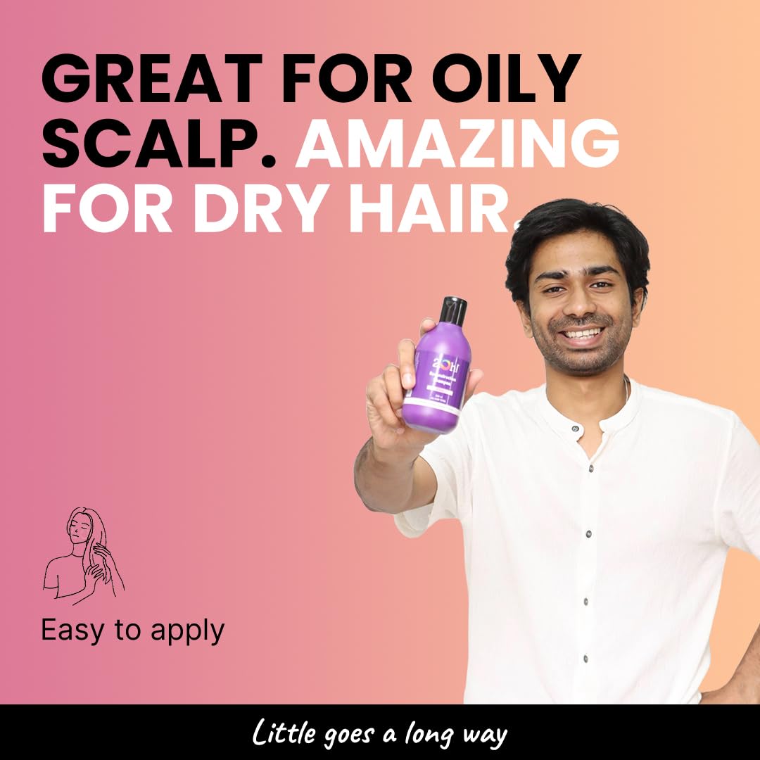 2.Oh! Italian Reconstruction Shampoo for Frizzy and Dry Hair | Oily Scalp Tri-Surfactant Formula | Repairs Dull Damaged Hair | Prevents Frizz and Breakage | For