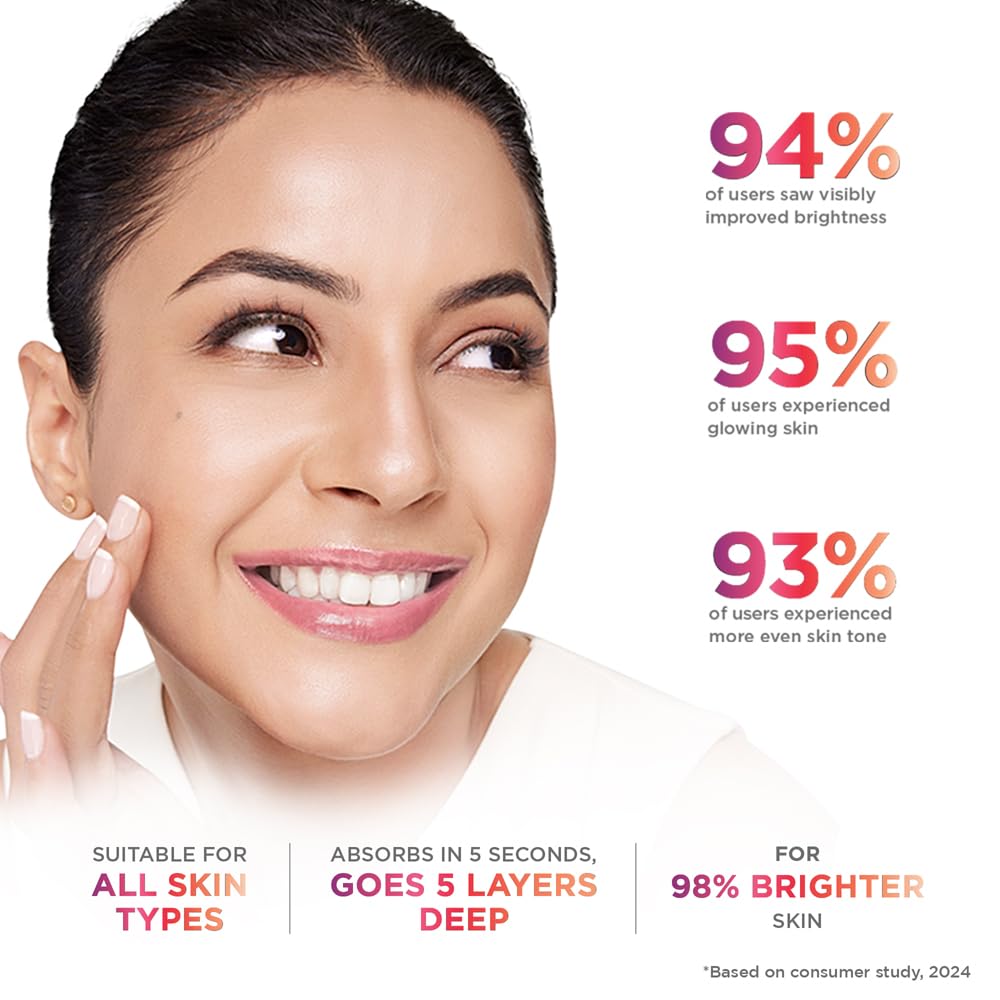 "Glow and Lovely Renew Bright Multivitamin Serum in Cream | Vitamins B,C and E | Renews Skin cells |Bright and Healthy Skin | Clinically proven formula is derma