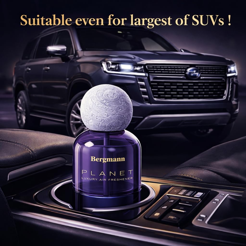 Bergmann Planet Luxury Car Perfume, Car Air Freshener, For Car & Home, Alcohol-free, Long-Lasting upto 90 days, COLOGNE, 110ml