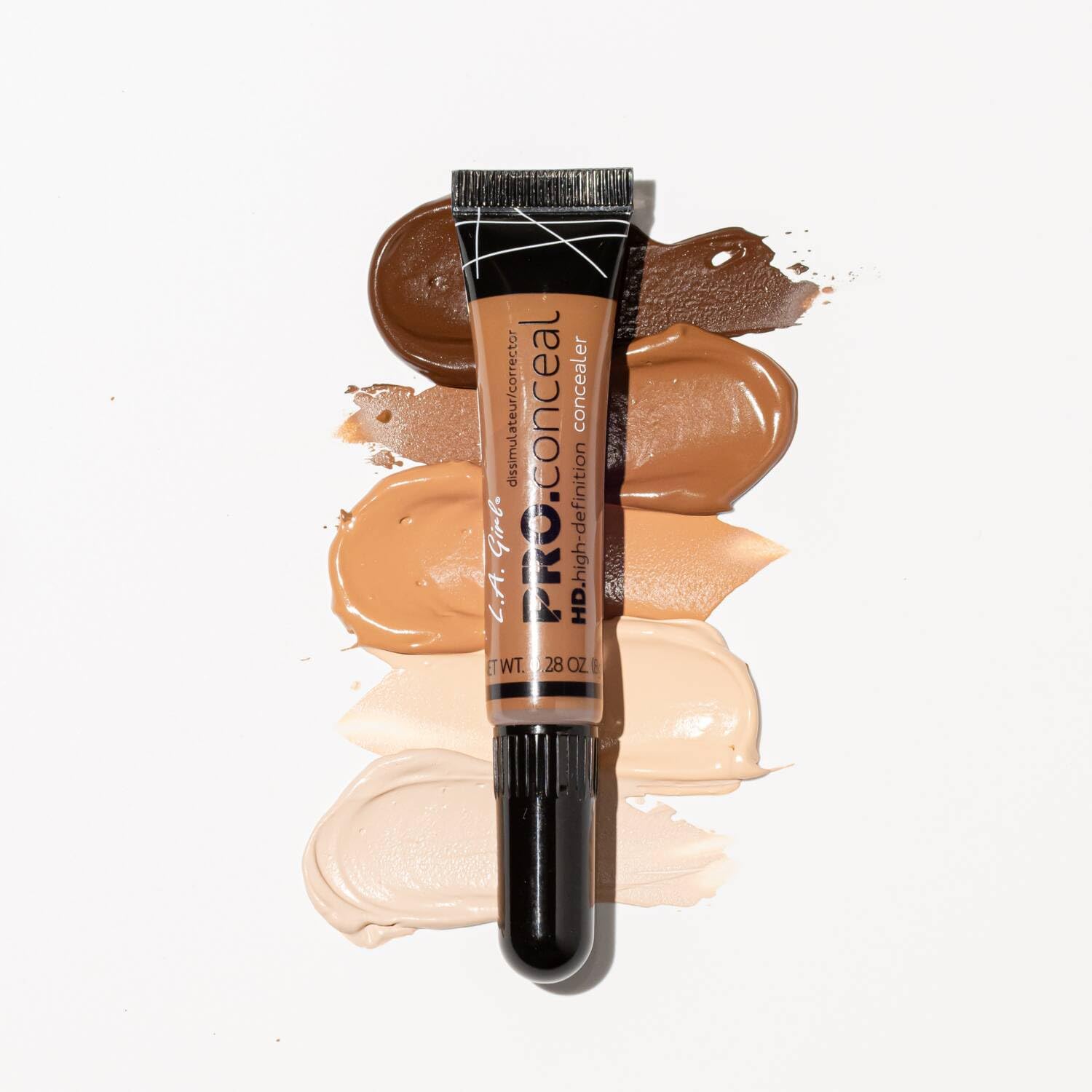 L.A Girl- HD Pro Conceal -Almond | Soft Brush Tip for Easy Application | Crease Resistant | Blendable and Buildable formula | Concealer Provides Natural Coverage | 8 G