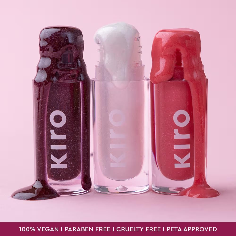 Kiro Lip Rizz Gloss - Rose All Day, 4.5g | Plumping, Hyperlasting, Non-Sticky | Infused with Tripeptides, Goji Berries & Menthol | High Shine, Collagen Boost, Instant Cooling