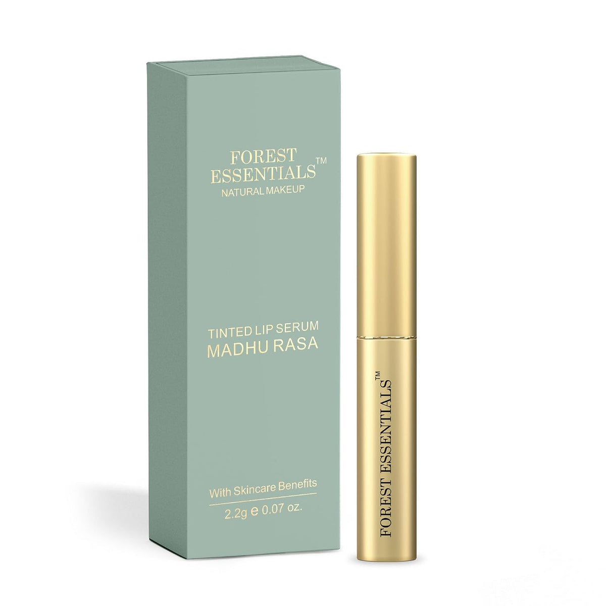 Forest Essentials Tinted Plumping Lip Serum Gulab Jal | Natural Glossy Lip Tint with Natural Colour & Flavours | Clean, Cruelty-Free Makeup Gulaab jal