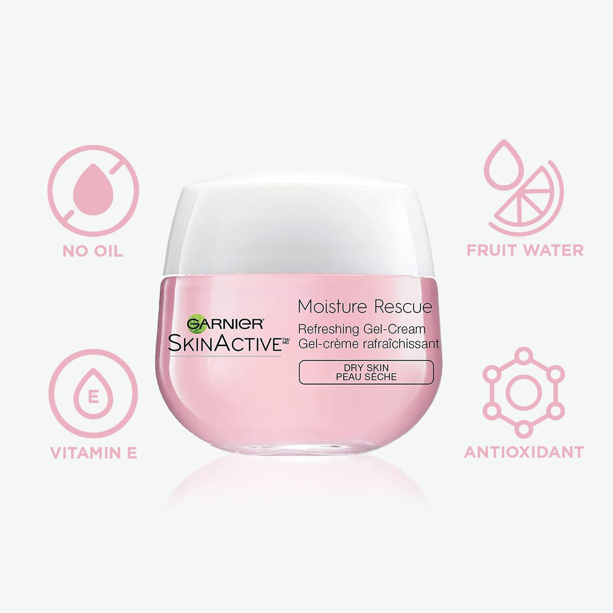 Garnier Skincare Moisture Rescue Refreshing Gel-Cream for Dry Skin for Dry Skin 1.7 Fluid Ounce
