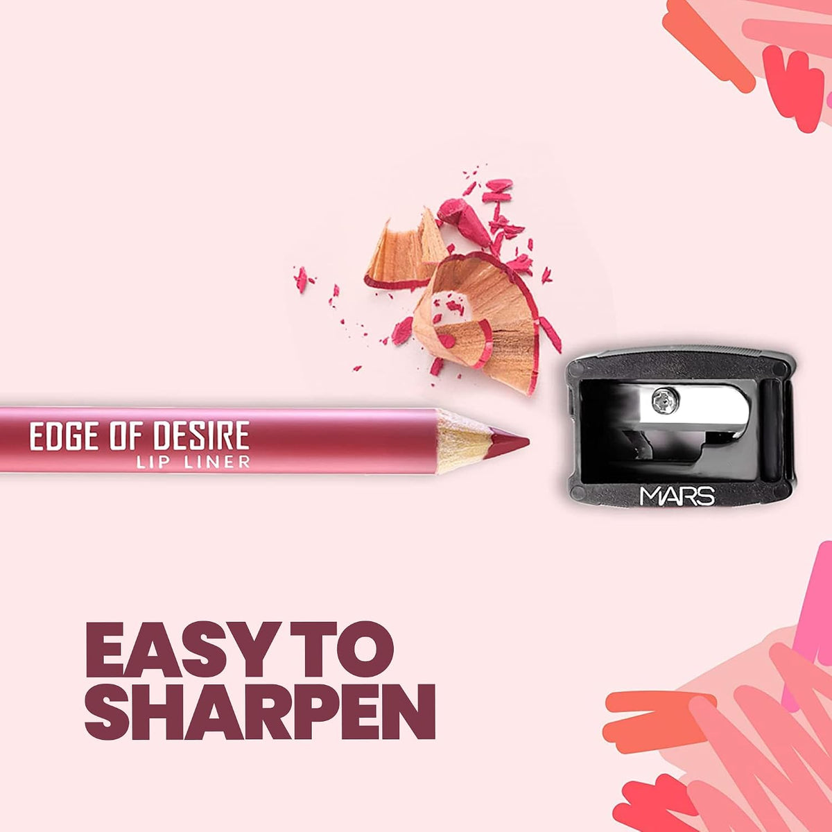 MARS Matte Lip Liner One Swipe Smooth Long Lasting Lip Pencil (1.4gm) (03-BLOOD BATH) (14-CHOCO BUTTER)