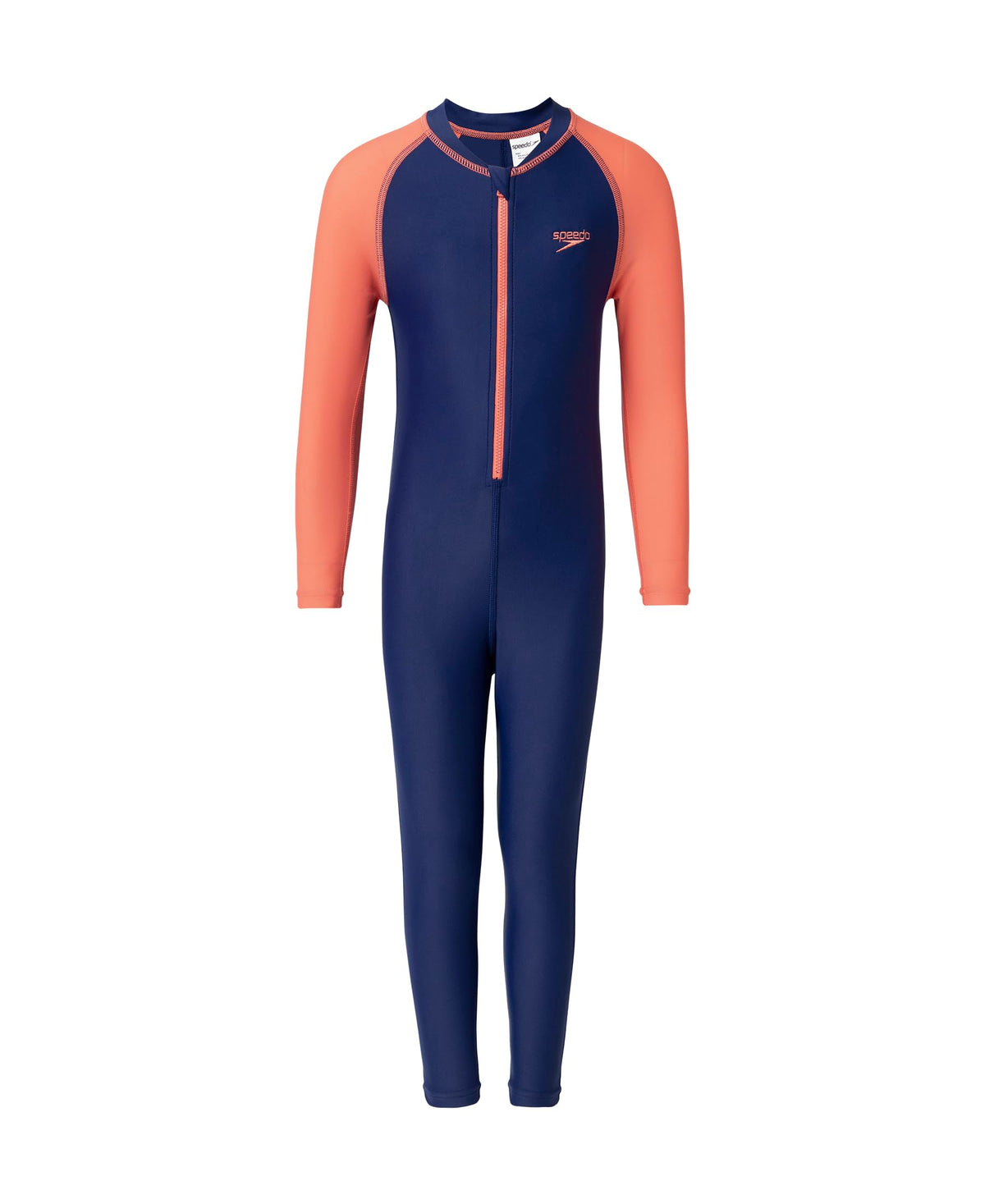 Speedo Girls Endurance10 Color Block All in One Full Body Suit - Harmony & Coral Sands