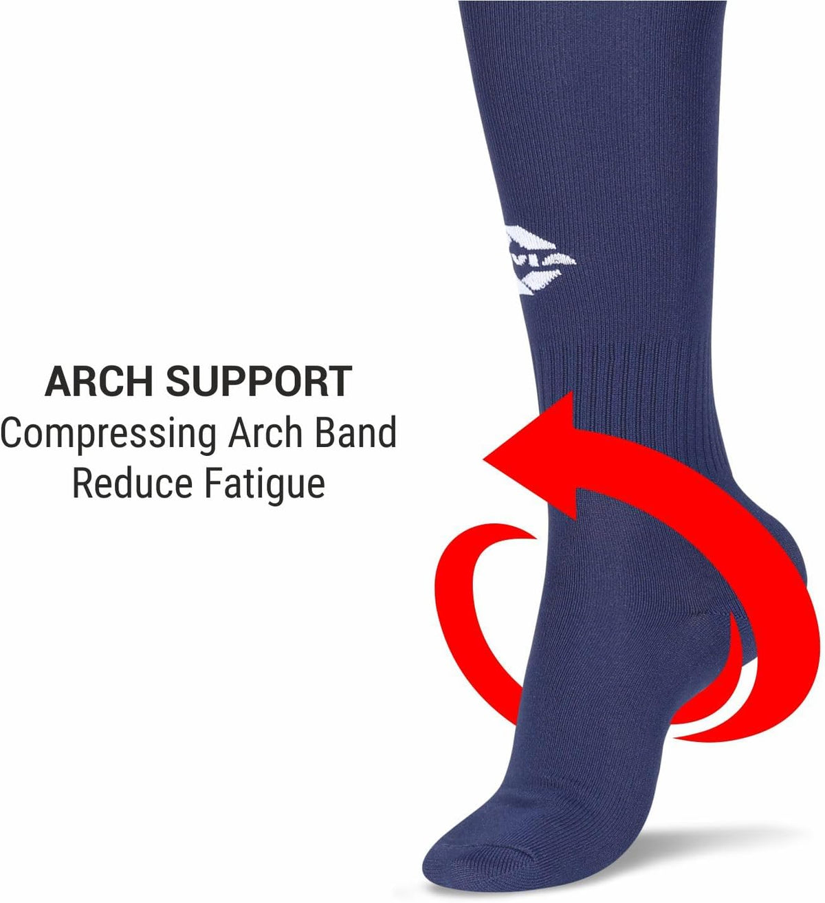 Nivia Plain Encounter Football Socks for Men and Women Knee Length Football Socks Sports Socks N. Blue/White Medium
