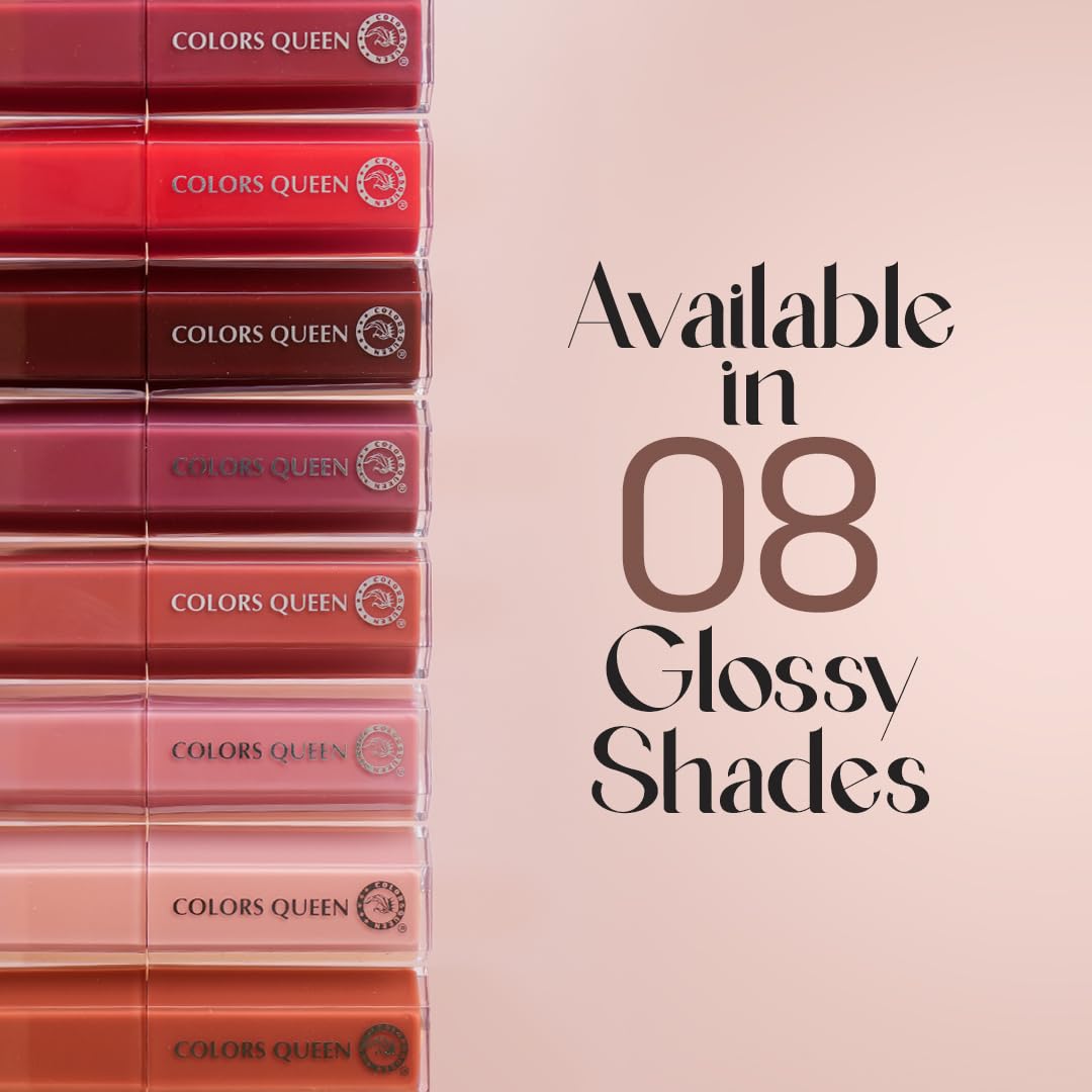 Colors Queen Gloss Stick | Lightweight & Non-Sticky Lip Gloss | Smooth 8 Hrs Hydrating Formula | High Shine Lipstick for Women Enriched with Shea Butter, Vitamin E & Squalane (01 - Mauve Macaron, 3.6g)