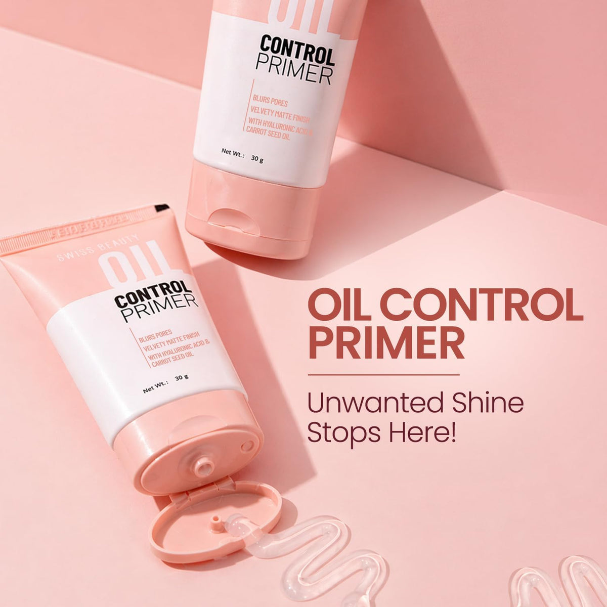 Swiss Beauty Oil Control Face Primer, Pore-Blurring Makeup Primer, Smooth Matte Finish, Lightweight & Non-Greasy, Long-Lasting Makeup Base, Minimizes the Appear