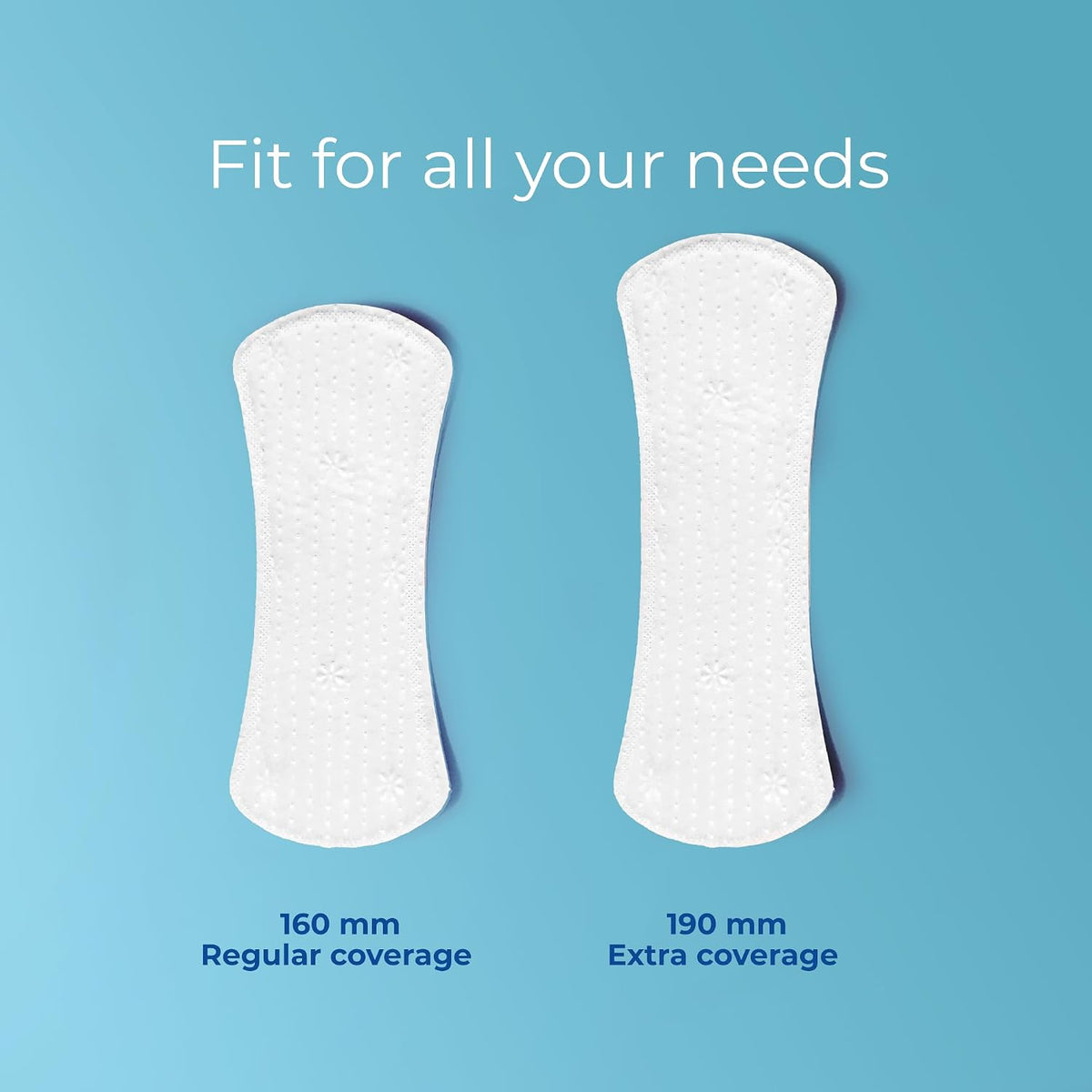 Nua Everyday Comfort Panty Liner for Women Daily Use | Pack of 16 liners 190mm | For White Discharge, Spotting & Non Period Leakages | Individually Wrapped | Ze