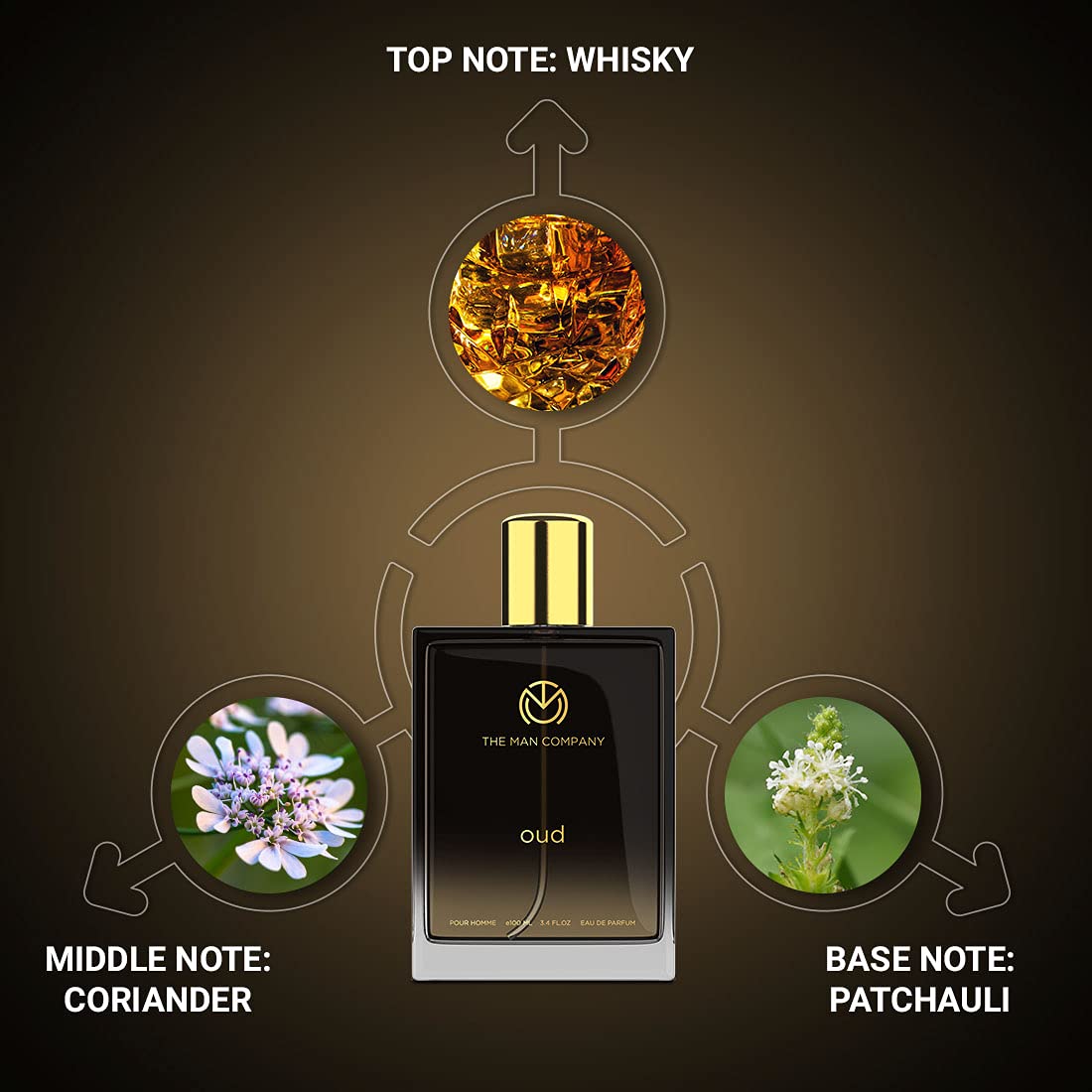 The Man Company Oud Perfume for Men | Premium Long Lasting Fragrance Body Spray | EDP for Men (Eau De Parfum) - 100ml | Valentine Gift For Man 100 ml (Pack of 1