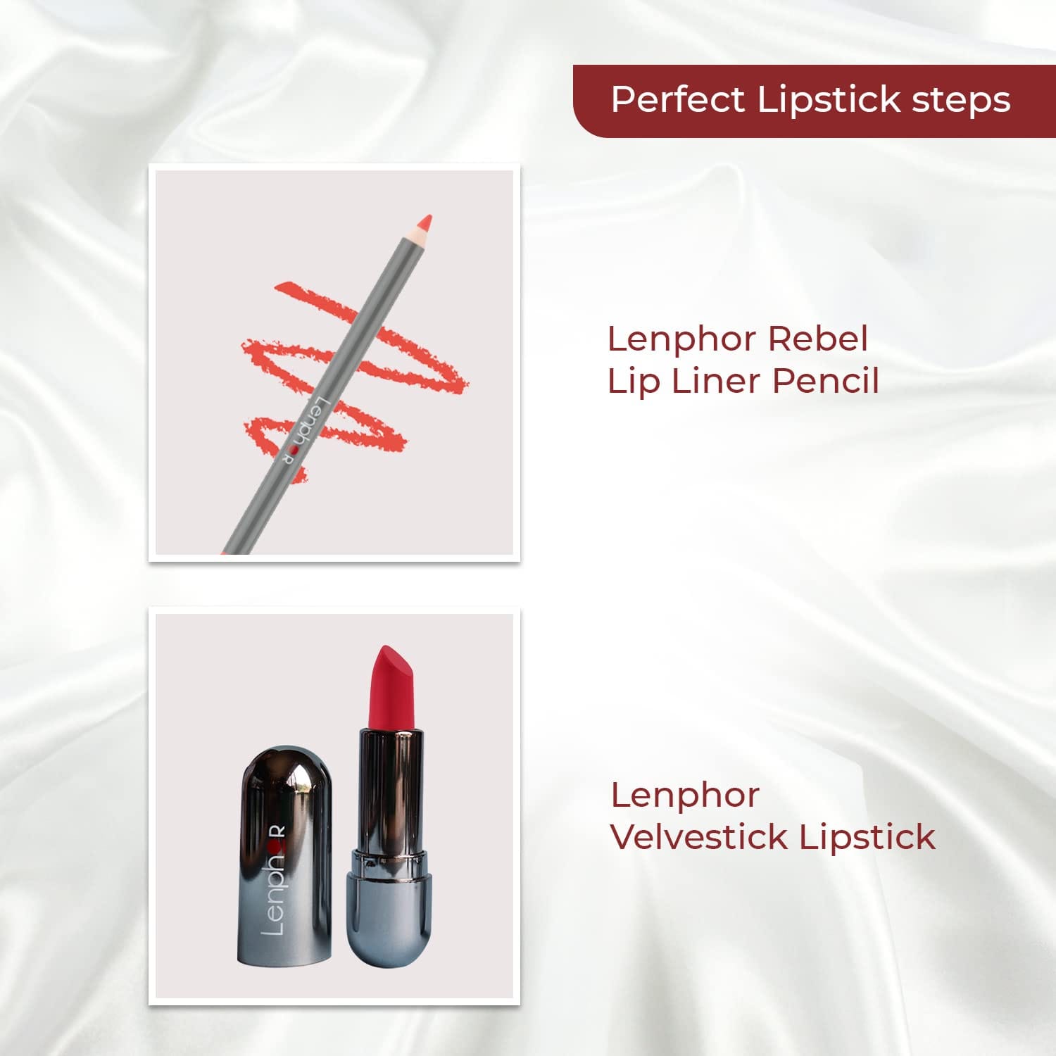 Lenphor - Velvestick Lipstick, Long Lasting Lipstick (4g)