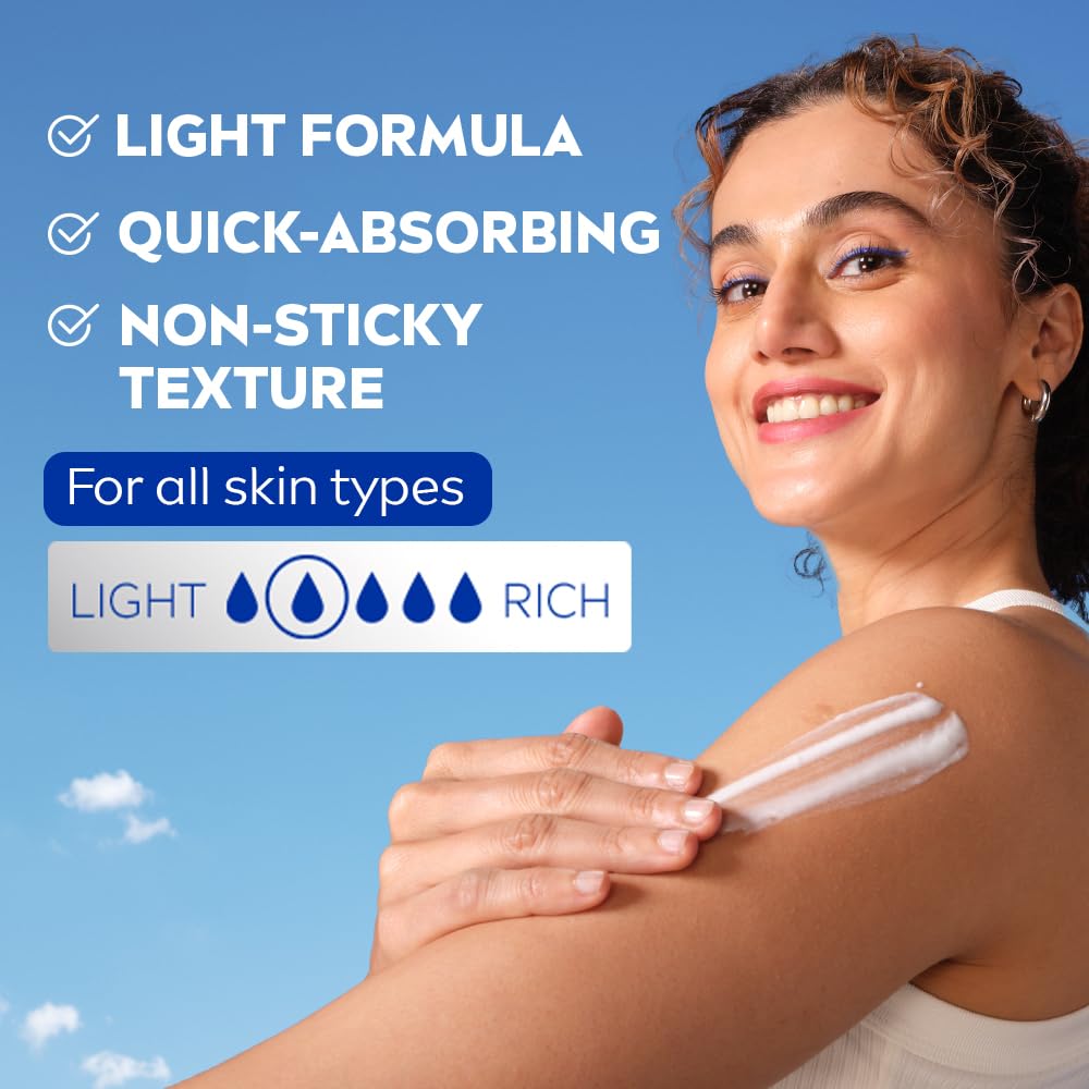 NIVEA Natural Glow Cell Repair Body Lotion with SPF 15 And UV A & B Filters | 50X Vitamin C | 24H Hydration | Even Skin Tone in 7 Days | Brightens Skin and Repa