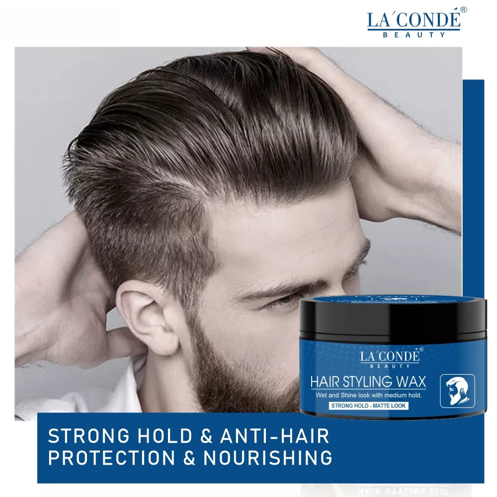 La'Conde Beauty Mattle Look Hair Wax with 24hrs Hold in Normal Hair Pack of 1 of 50 Grams