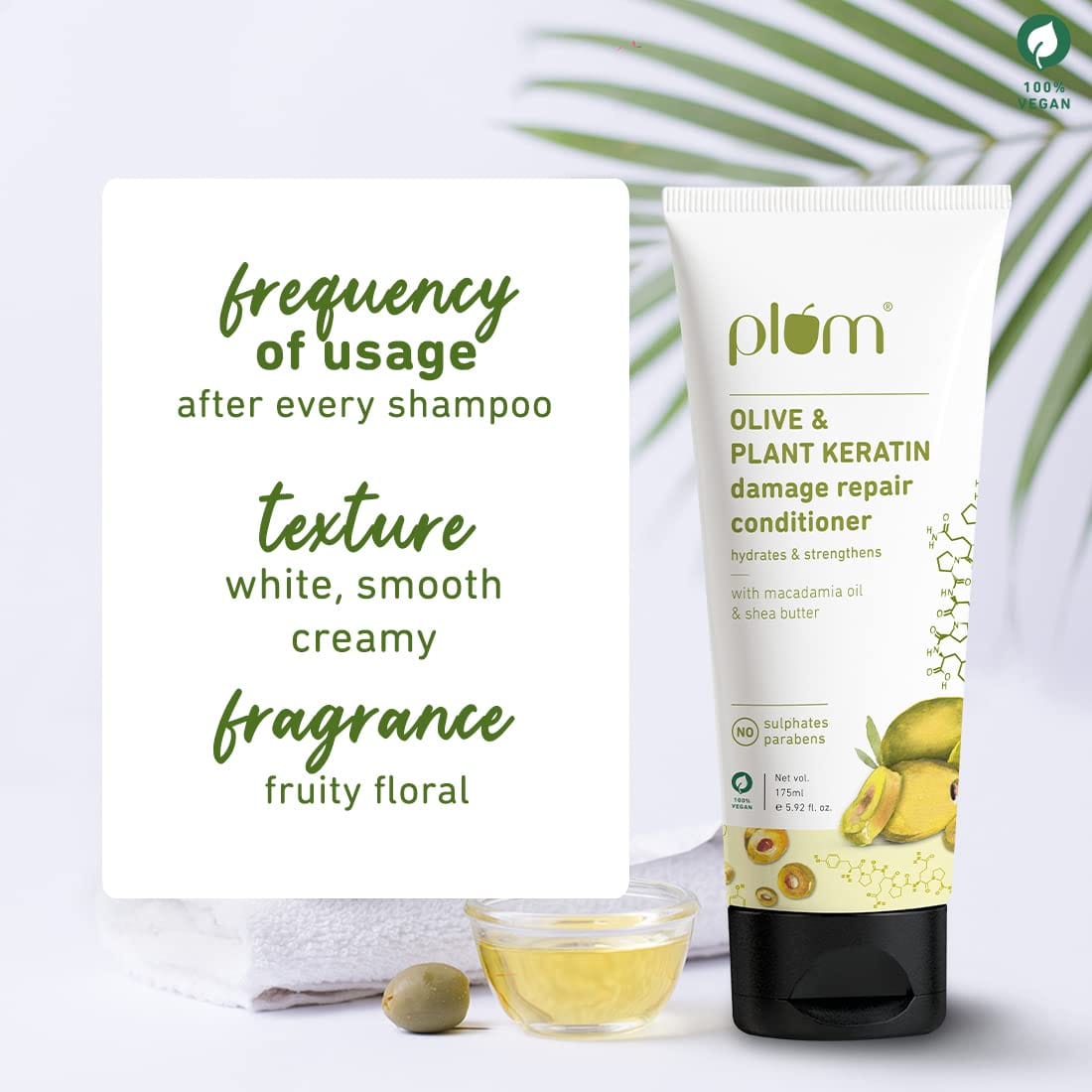 Plum - Olive & Plant Keratin Damage Repair Conditioner (175mL)