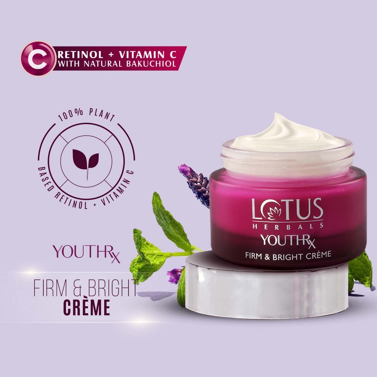 Lotus Herbals - YouthRx Firm & Bright Cream | SPF 20 | PA+++ (50g)