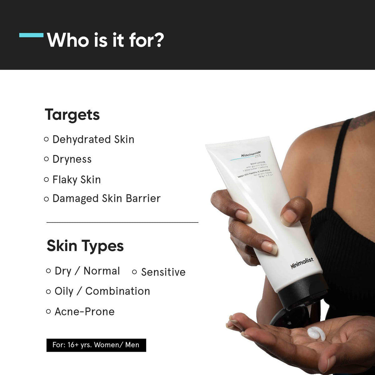 Minimalist Niacinamide 5% Body Lotion | Repairs Skin Barrier | Nourishes With Shea Butter | For Men & women (180 gm) 180 ml (Pack of 1)