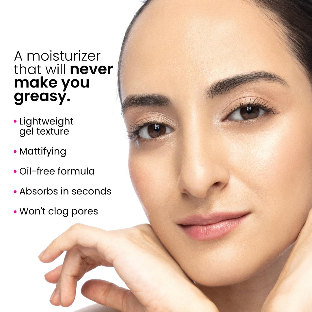 Foxtale Oil-Balancing Gel Face Moisturizer with Niacinamide & Cica | 8hr Oil-Free Glow | Lightweight & Non-Greasy | Reduces Acne & Calms Skin | For Oily & Acne-Prone Skin, 50 ml | Men & Women