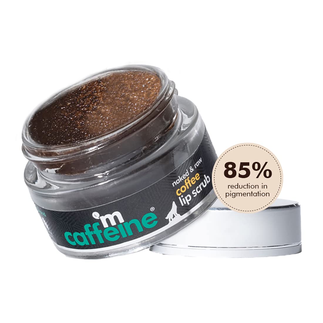 mCaffeine Coffee Lip Scrub Balm - 85% Reduction in Dark Lips & Pigmentation | Heals Dry & Chapped Lips | With Natural Sugar, Cold Pressed Coconut Oil & Coffee S