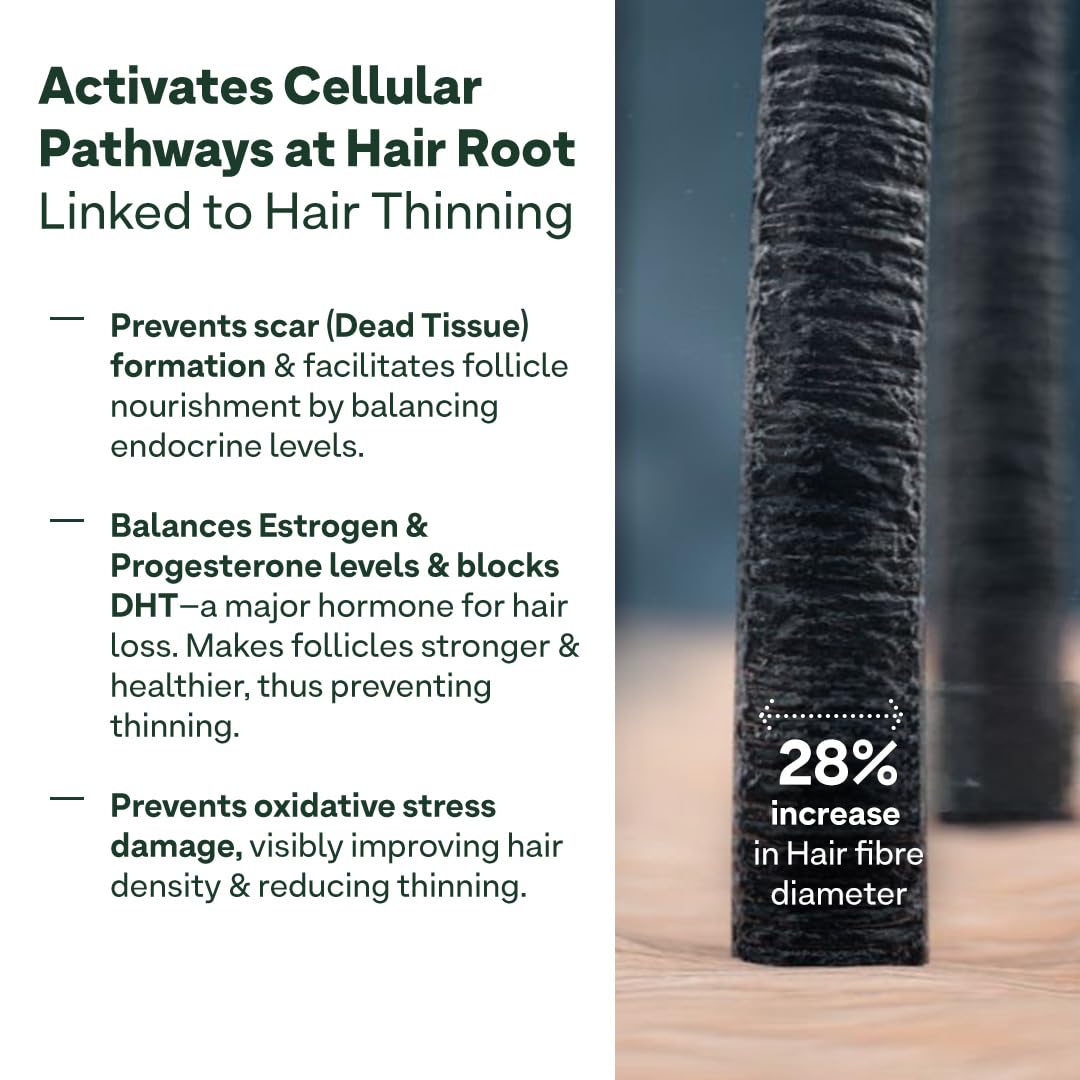 OZiva Advanced Hair Growth Actives, Reduces Hair Thinning, 90 Caps 1 Month, Starter Pack