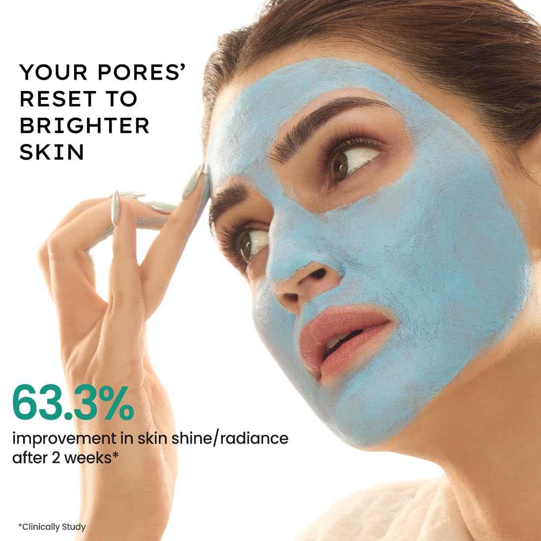 Hyphen Brightening Detox Clay Mask | Instant Glow | 22% Clays to Remove Excess Oil, Blackheads & Whiteheads | Clinically Tested, Non-Irritating & Gentle Formula