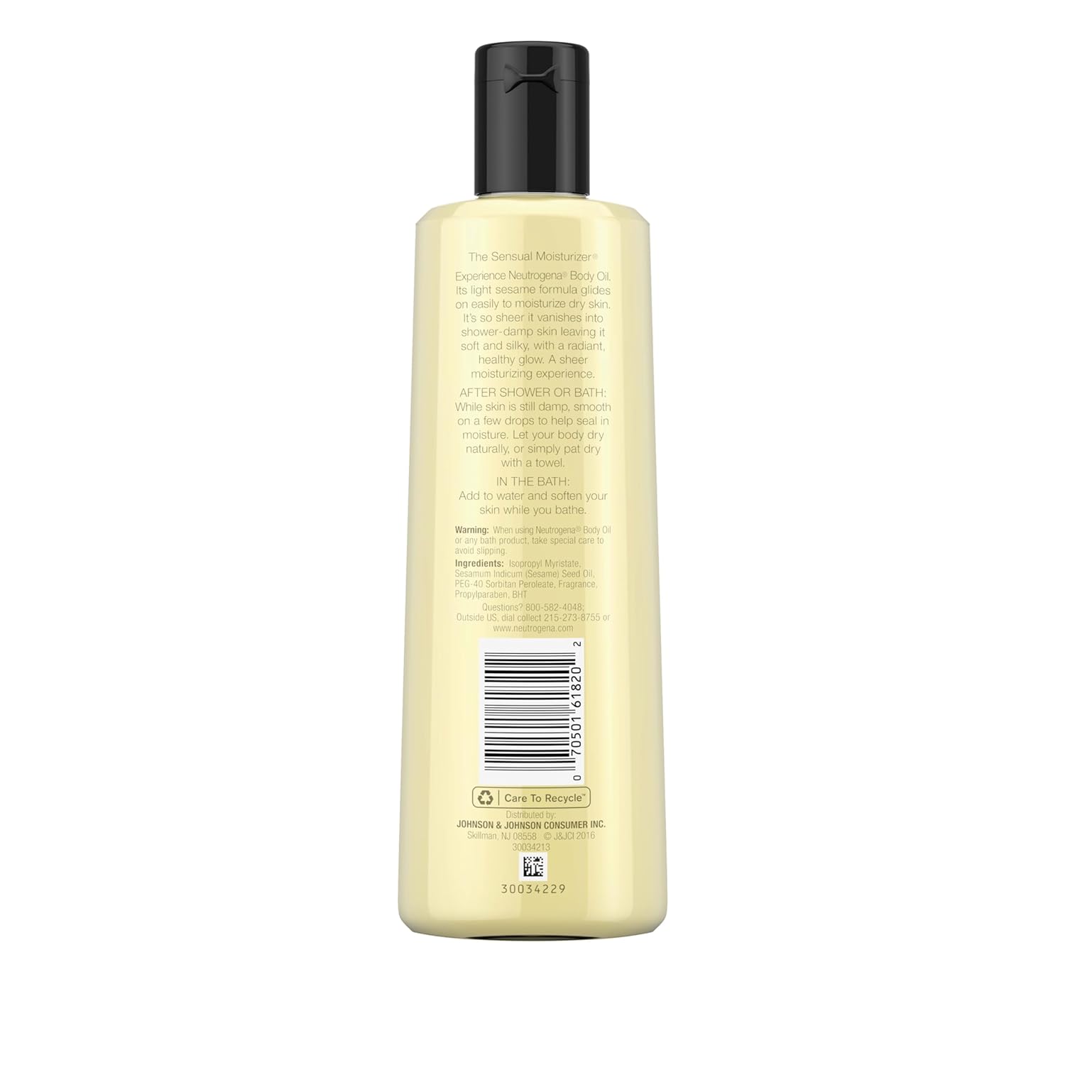 Neutrogena Body Oil, Light Sesame Formula, 8.5 Ounce