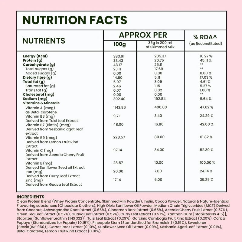 OZiva Nutritional Meal Women (High in Protein with Ayurvedic Herbs like Shatavari, Brahmi,Ginseng, Flax Seeds) for Weight Management, Meal Replacement Shake, Ch