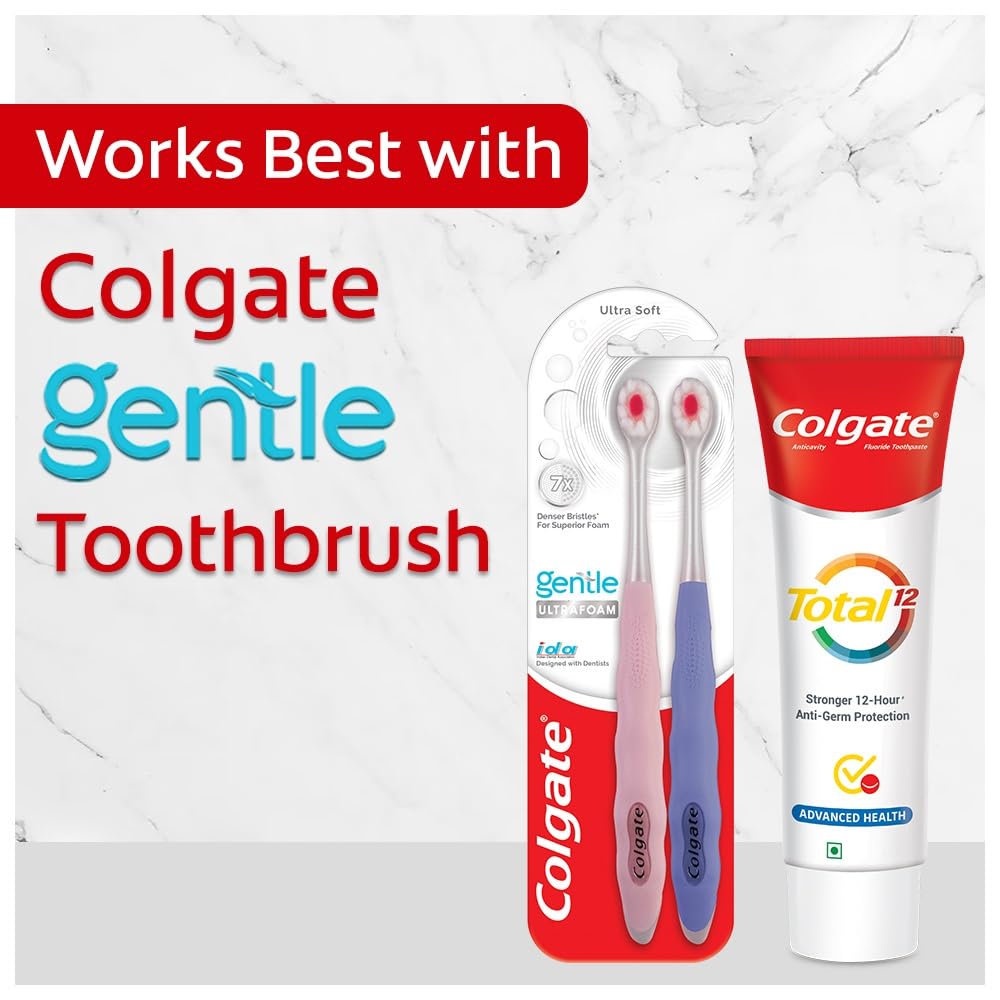 Colgate Total Whole Mouth Health, Antibacterial Cavity Protection Toothpaste, 120gm + 120gm (Advanced Health, Saver Pack)