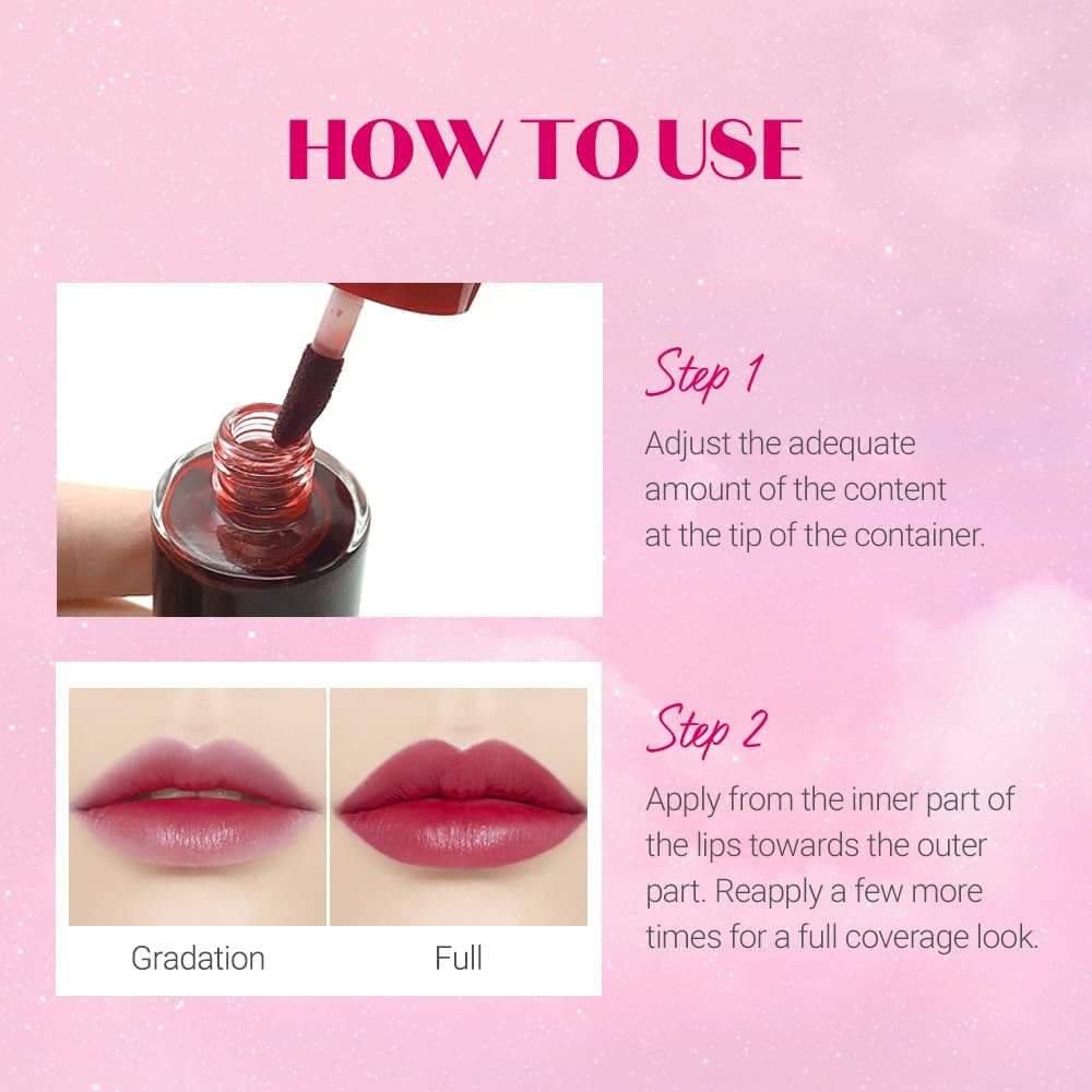 ETUDE Dear Darling Water Gel Luminous Lip & Cheek Tint| Long Lasting, Waterproof, Smudgeproof |Korean Makeup|Shade- 01,Strawberry Ade-9ml