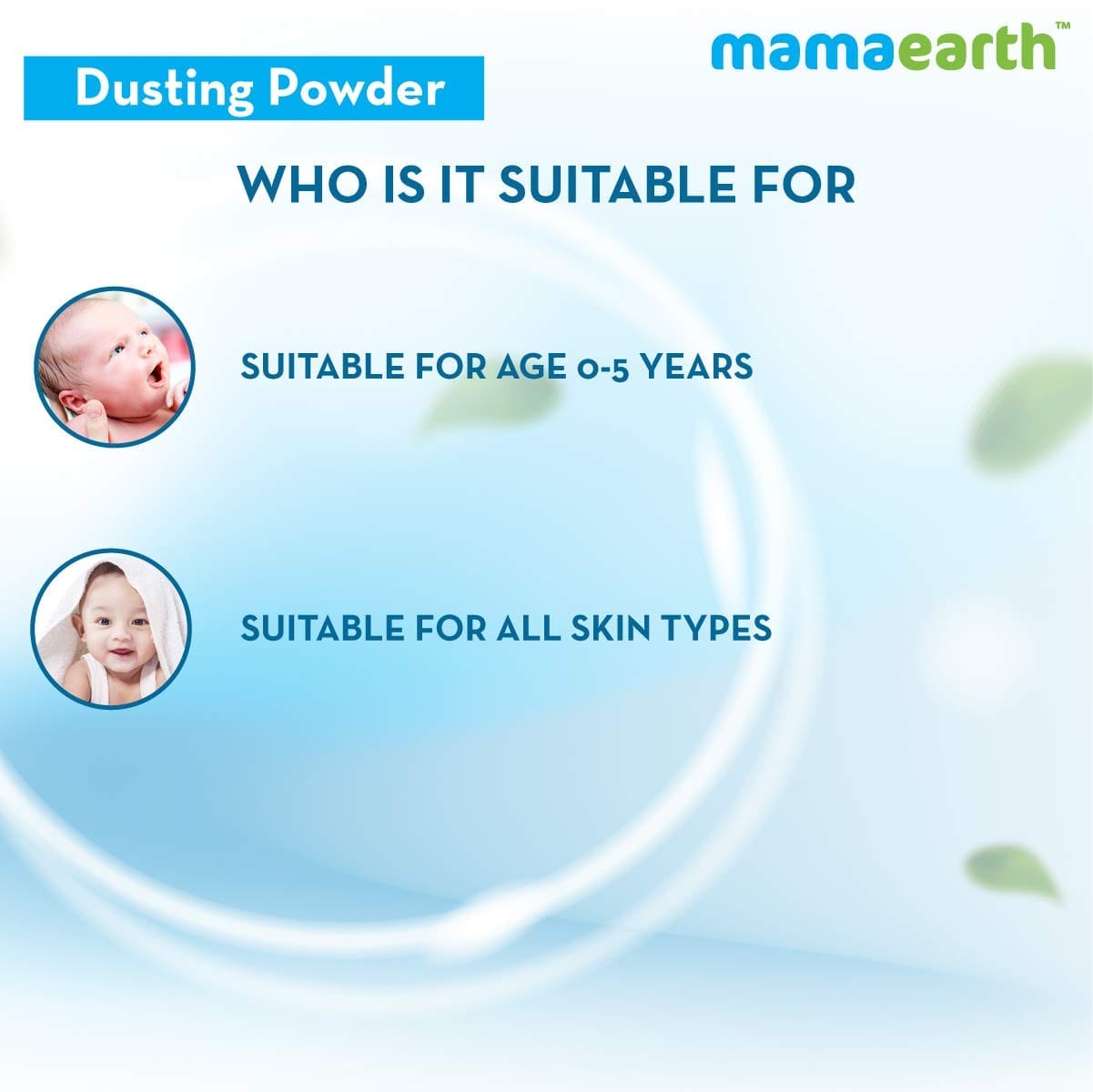 Mamaearth - Dusting Powder with Organic Oatmeal & Arrowroot Powder for Babies (300g)