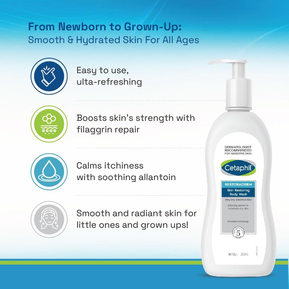 Cetaphil Restoraderm - Bottle of 295ml Body Wash