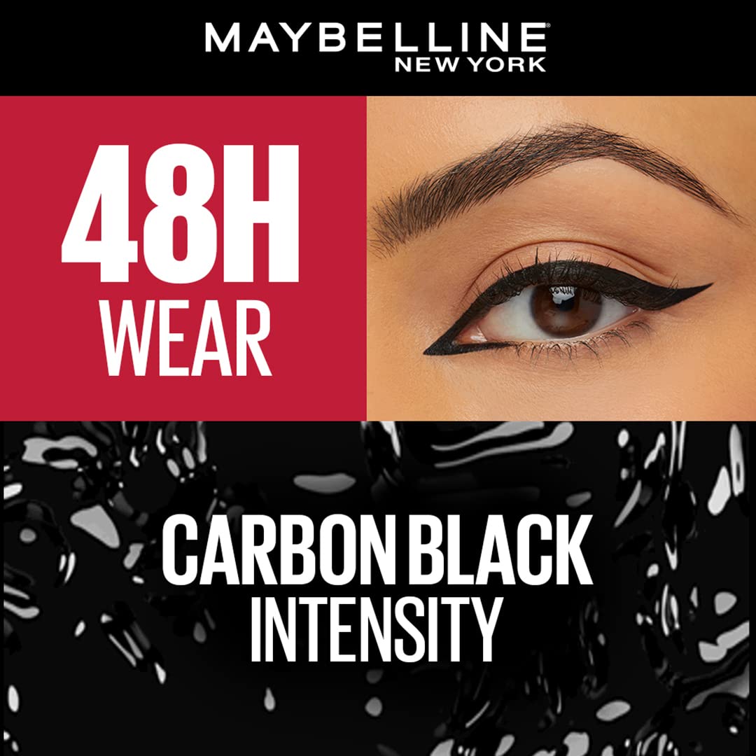 Maybelline New York Tattoo Liquid Eye Liner 48H Dip In, Black | Long Lasting Smudge Proof Eyeliner, Waterproof Eyeliner