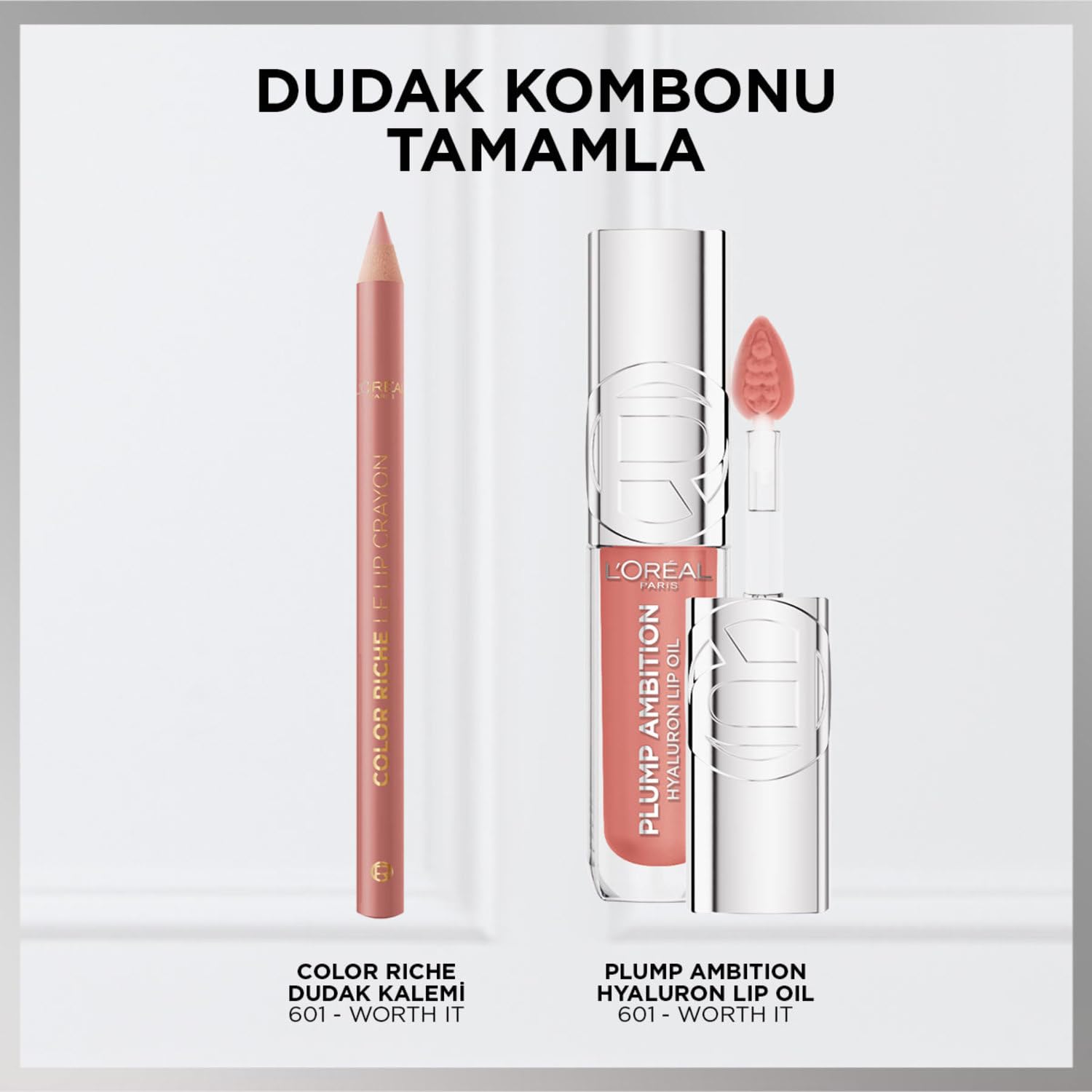 L’Oréal Paris Plump Ambition Hyaluron Lip Oil- 601 Worth It- Plumping Lip Oil, 5 ml