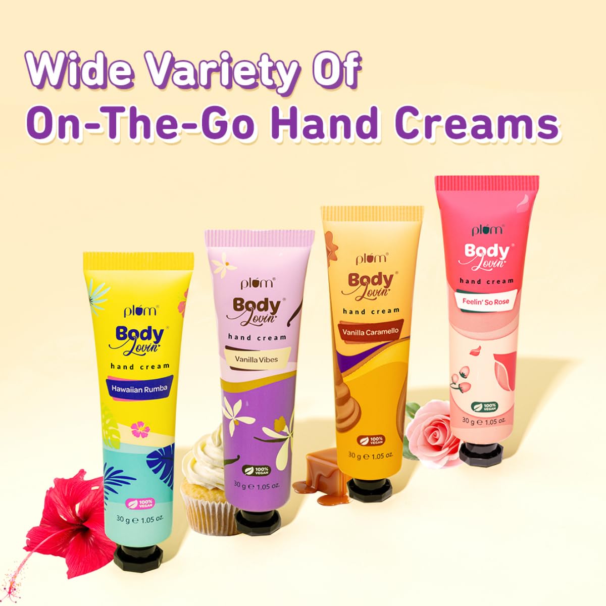 Plum BodyLovin' Vanilla Vibes Hand Cream | Ultra Moisturizing With Shea Butter | Non-Greasy & Lightweight | Irresistible Warm Vanilla Fragrance | Travel Friendl