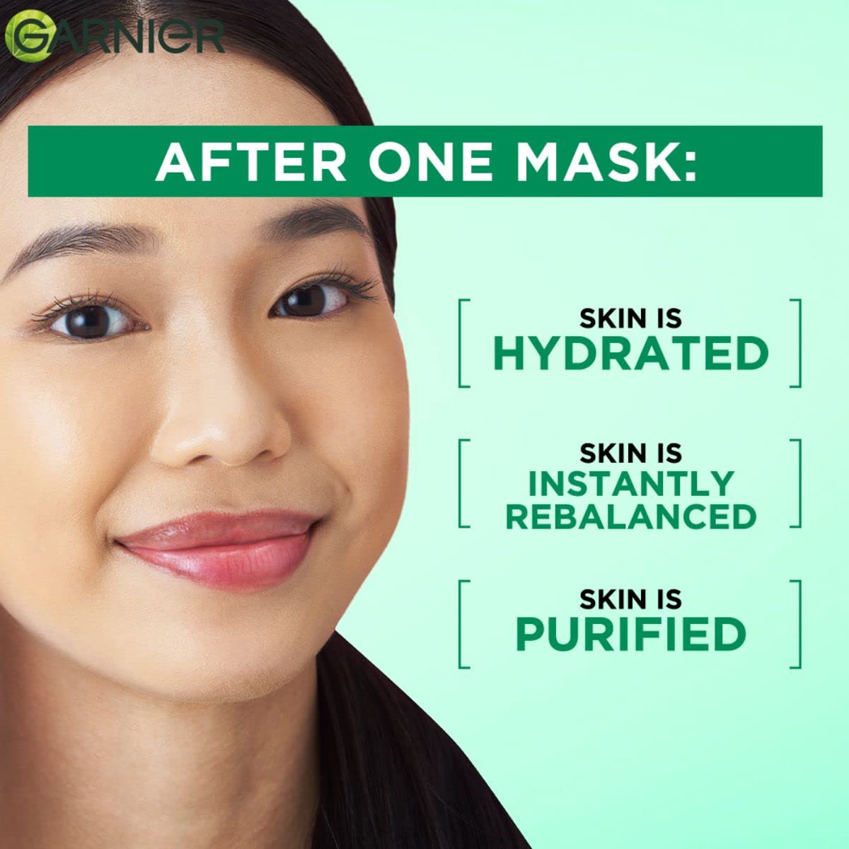Garnier Skin Naturals, Serum Mask, Purifying & Pore Reducing, Hydra Bomb Green Tea Mask, 1 pc, 28g
