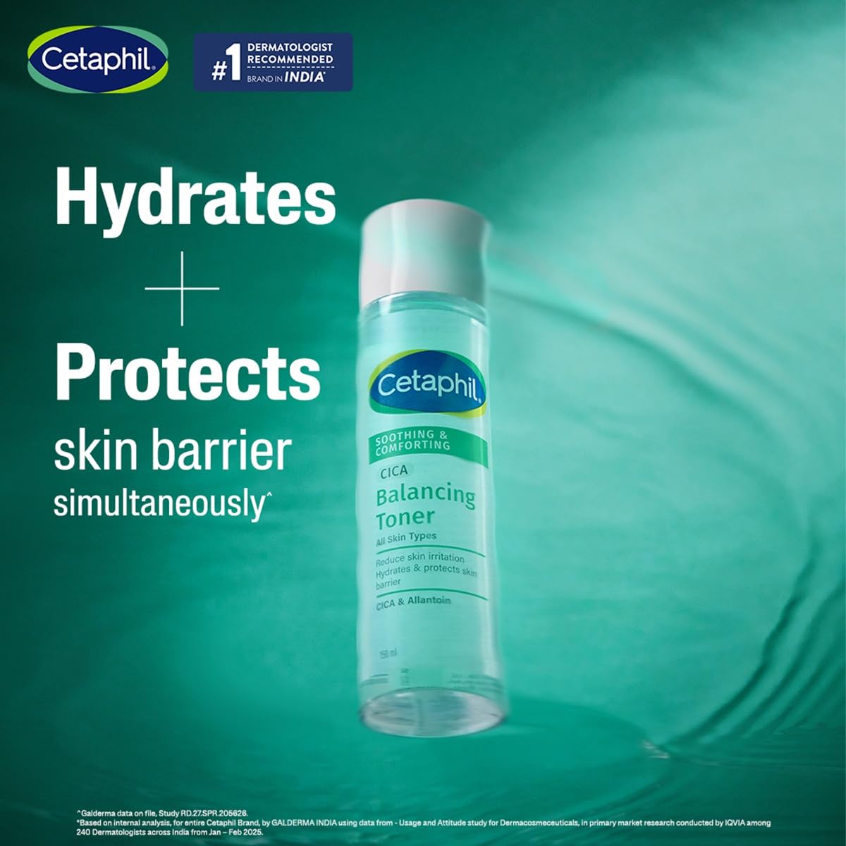 Cetaphil Soothing & Comforting CICA Balancing Toner 150ml | Instantly Hydrates & Soothes Sensitive Skin | With Centella Asiatica & Allantoin | Strengthens Skin Barrier | 35% More Hydration