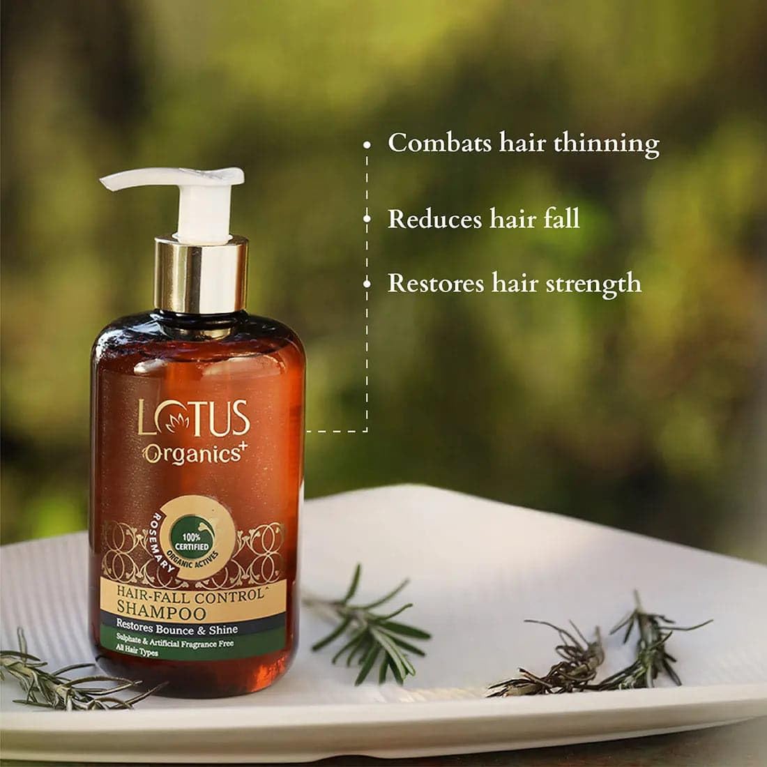 Lotus Organics Hair Fall Control Shampoo 300 ML+Hair Fall Control Revival Hair Mask+150 G