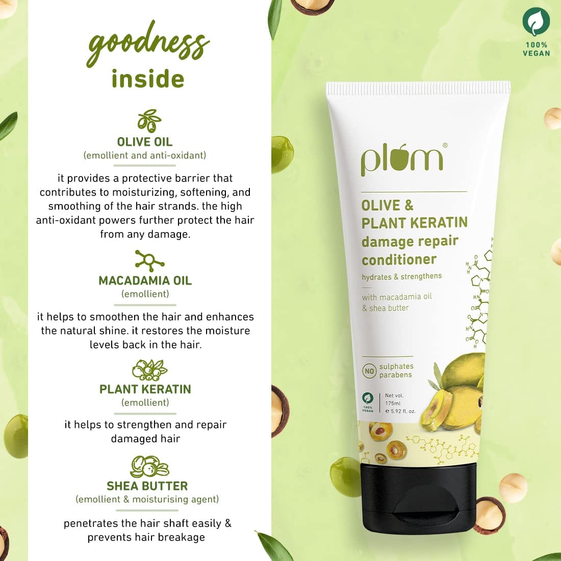 Plum - Olive & Plant Keratin Damage Repair Conditioner (175mL)