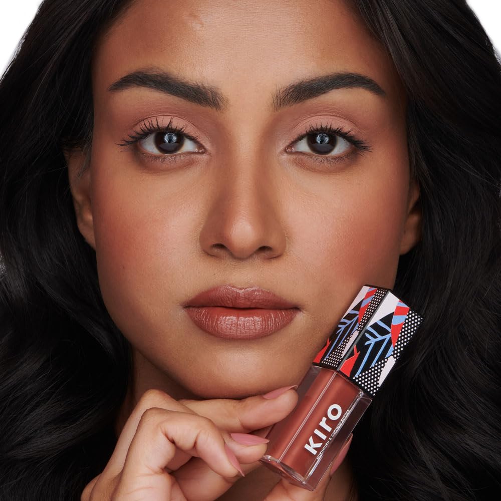 Kiro Glossfinity Crème Gloss - Nutty Nutmeg, 5ml | High-Shine Nude Lip Gloss | Hydrating, Non-Sticky Formula | Enriched with Murumuru & Cupuacu Butters | 8 Shades for Every Indian Skin Tone