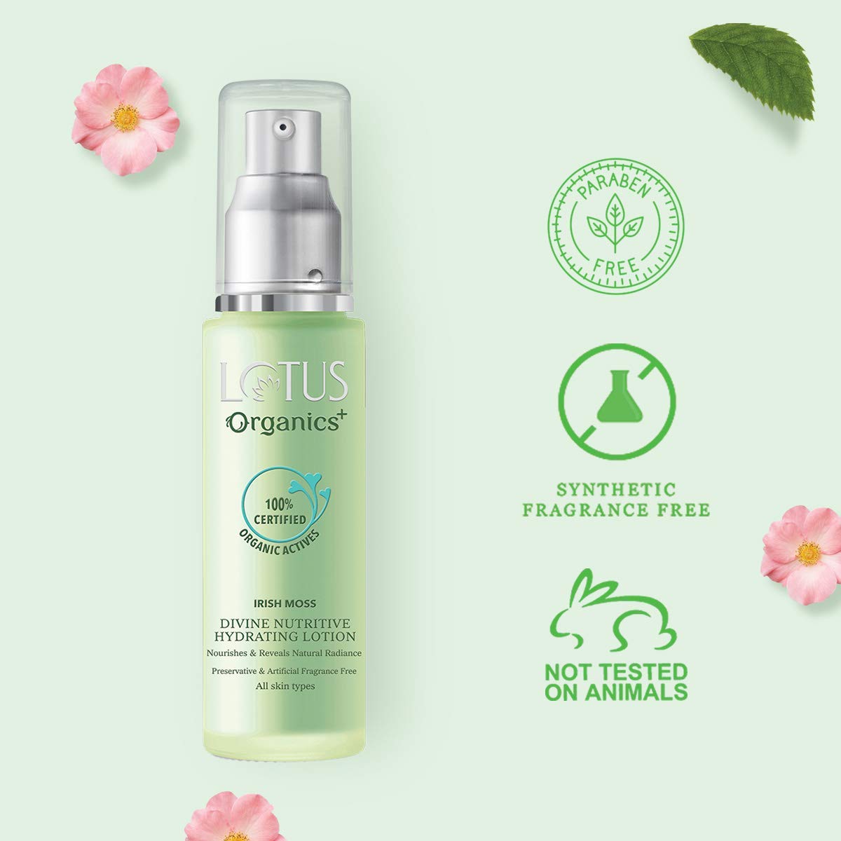 Lotus Organics+ Divine Nutritive Hydrating Lotion | For Dry Skin | SPF 20 | 50g