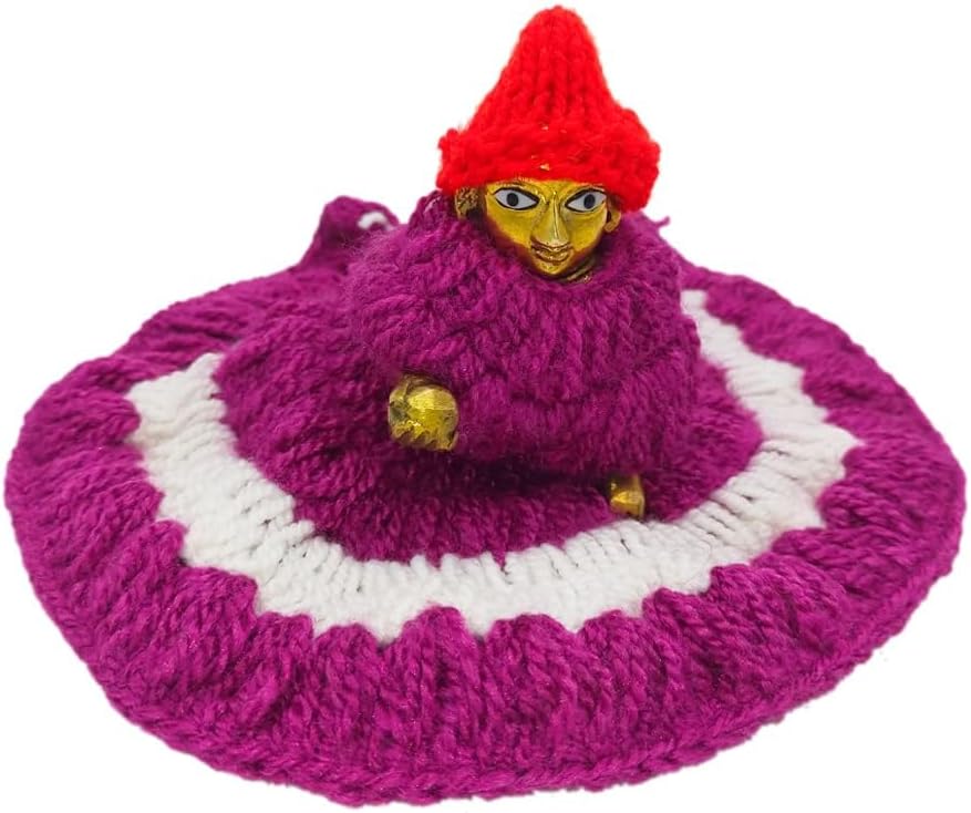 A & S Ventures Laddu Gopal Winter Dress Size 3-4 Bal Gopal Krishna Idol Woolen Cloth Poashak Laddu Gopal Woolen Dress Size 4 Combo Set (Set of 3)