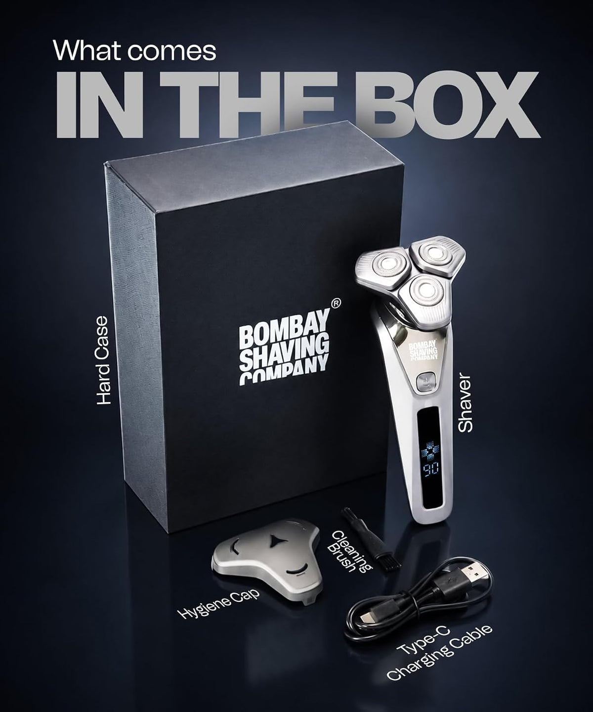 Bombay Shaving Company Autopilot Electric Shaver For Men | Intelligent Shaving | PowerSense Technology | Low Noise Motor | Auto-adjusts Speed | Type-C Flash Cha
