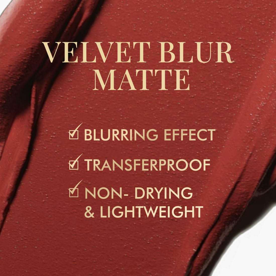 Velvet Blur Matte Liquid Lipstick | 12 Hrs Intense Stay | Lightweight & Non-drying, Blurs Lip Creases | Transferproof & Smudgeproof | Lipstick for Women | 4 ml